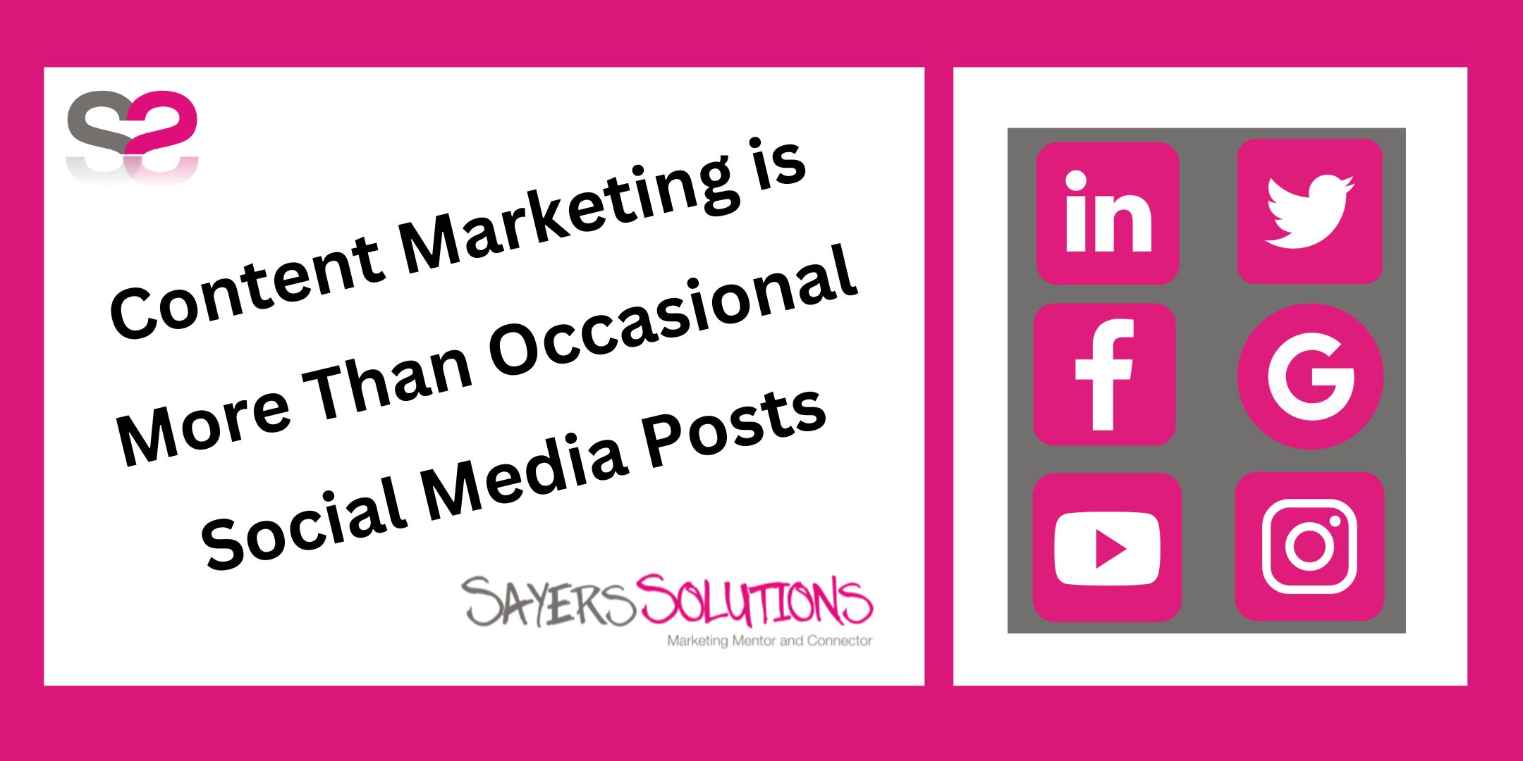 Content Marketing is More Than Occasional Social Media Posts